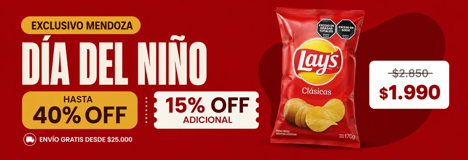 Papas Lay's clásicas 170 g